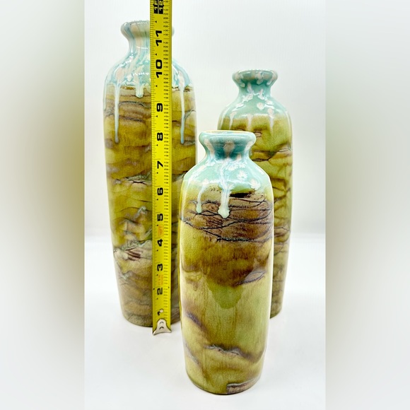 Apropos Home Collection Vase Pottery Decor Jugs, Set of 3, Earthy Organic tones - Picture 9 of 9